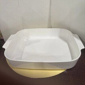 CorningWare A-21-B-N White Casserole Baking Dish with Handles
